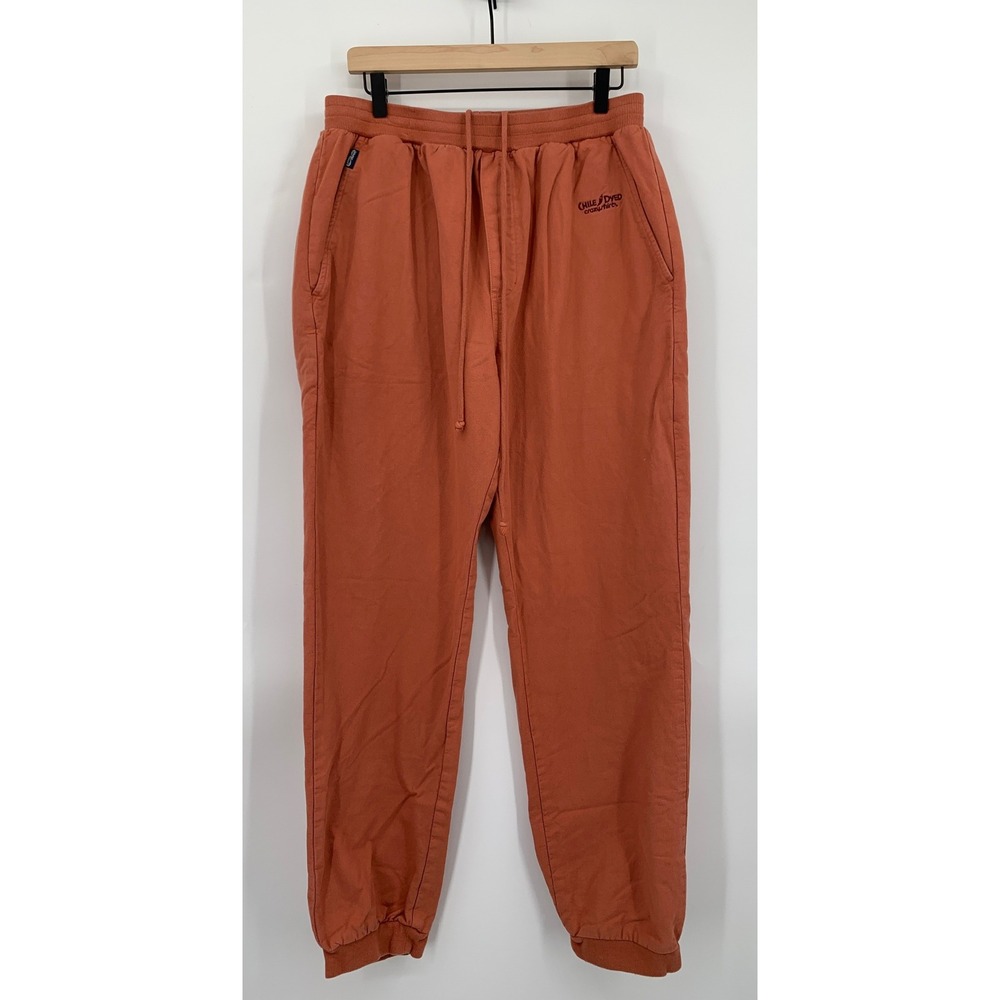 Crazy Shirts Hawaii Pants Men Large Orange Sweatpants‎ Chile Dyed Cotton Joggers